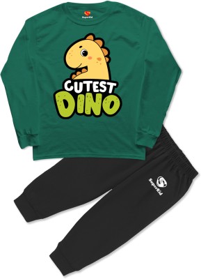 SUPERKID Boys & Girls Casual T-shirt Pant(Green)