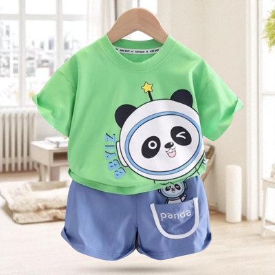 dingdong Baby Boys & Baby Girls Casual T-shirt Pant(Greem)
