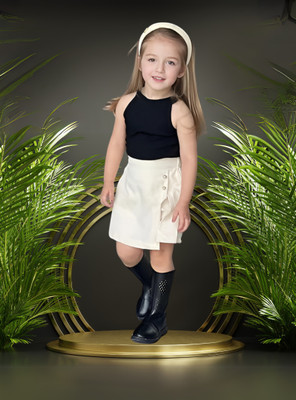 Dressto Girls Party(Festive) Top Shorts(BLACK)