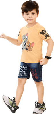 Dulali Baby Boys & Baby Girls Party(Festive) T-shirt Shorts(111 QUITE TOM & JERRY)