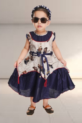 new gen Baby Girls Casual Dress Dress(BLUE)