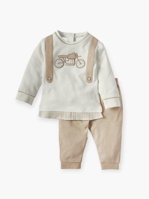 GIGGLES by Babyshop Boys Casual T-shirt Pyjama(Beige)