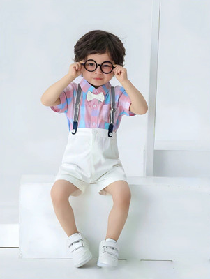 HouseOfCommon Baby Boys & Baby Girls Party(Festive) Shirt Shirt(Peach)