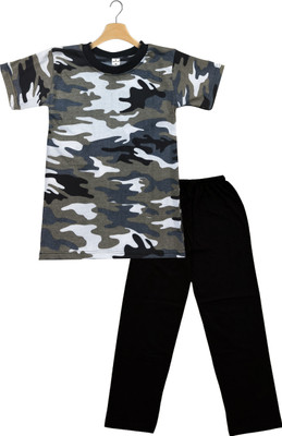 CoolTees4U Boys & Girls Casual T-shirt Track Pants(Multicolor)