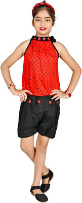 Alexa Creation Girls Party(Festive) Top Shorts(RED)
