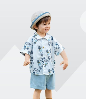 FROQUILIZ Baby Boys Party(Festive) Shirt Shorts(sky blue)