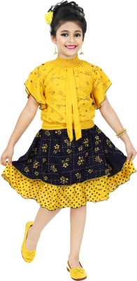 carrydreams Girls Party(Festive) Top Skirt(Yellow)