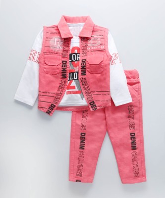 Shirazi Kids Boys & Girls Casual Jacket Jeans(PINK)