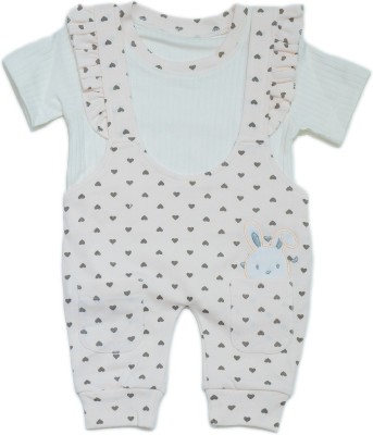 LUV-DUB Baby Boys & Baby Girls Party(Festive) Top Dungaree(Multicolor)