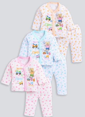 SHINING4 Baby Boys & Baby Girls Casual T-shirt Pyjama(MULICOLUR)