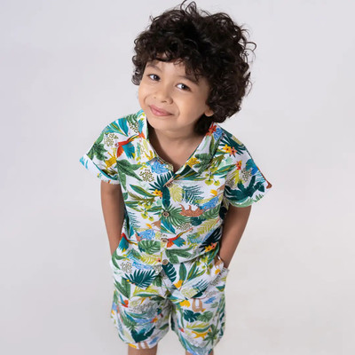 RIANO CREATION Boys Casual Shirt Shorts(MULTICOLOUR)