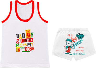 Kidzkloset Baby Boys Casual Vest Brief((Pack of 2))