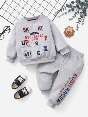 INDIA FASHION FAB Boys & Girls Casual Sweatshirt Sleepsuit(GRAY)