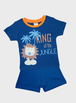 ME N MY Baby Boys & Baby Girls Casual T-shirt Pant(BLUE)