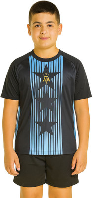 DOSTITCH Boys & Girls Casual T-shirt Shorts(Black)