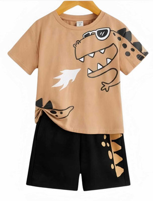 DRITI Baby Boys Casual T-shirt Shorts(BEIGE)