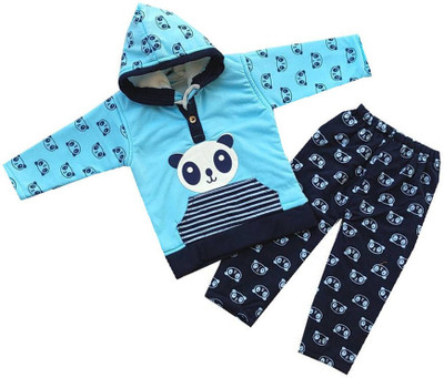 HouseOfCommon Baby Boys Casual Sweatshirt Pyjama(blue)