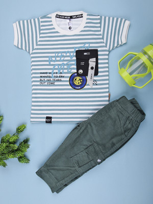 V-MART Boys Casual T-shirt Shorts(Sky Blue)