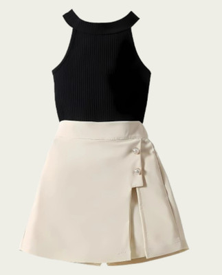 RIYANSHI Girls Party(Festive) Top Shorts(BLACK)