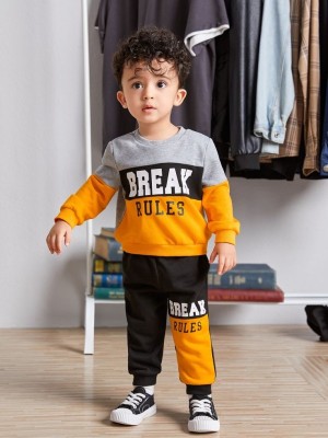 Kico Baby Boys & Baby Girls Casual T-shirt Pyjama(Yellow, Black)