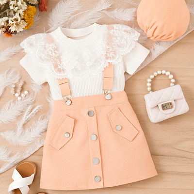 smartbazar Baby Girls Party(Festive) Top Skirt(PICH)