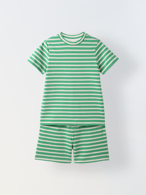 Spunkies Boys Casual Track Suit Shorts(Green)