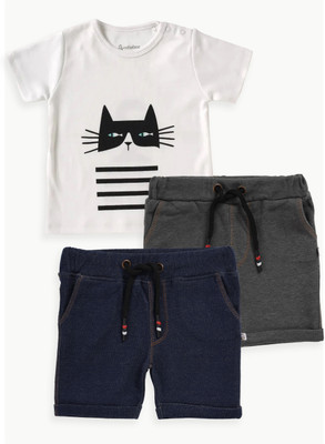 eebabee Baby Boys Casual T-shirt Shorts(Multicolor)