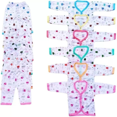 Fly Step Baby Boys & Baby Girls Casual Dress Pyjama(Multicolor)