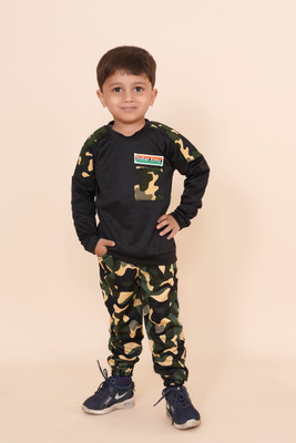 JEKESHVI Baby Boys Party(Festive) T-shirt Pant(Black)