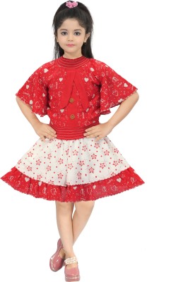 NEW COLLECTIONS Girls Casual Dress Dress(Red)