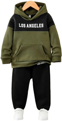 HouseOfCommon Boys & Girls Casual Sweatshirt Sweatpant(OLIVE)
