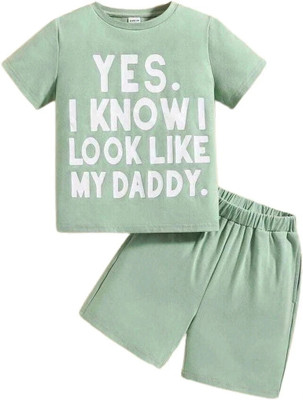 Z COLLECTION Baby Boys Casual T-shirt Shorts(LIGHT GREEN)