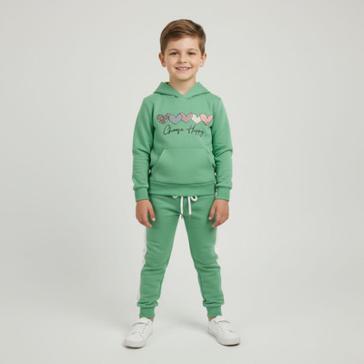 AVOVU Boys Casual Track Pants Sweatshirt(DARK GREEN)