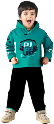 Maya Bookkey Baby Boys Party(Festive) Sweatshirt Pyjama(Fabric Green)