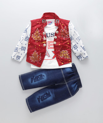 ChoiceTraders Baby Boys & Baby Girls Casual Jacket Jeans(Maroon)