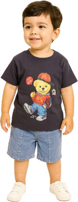 MiniMighty Baby Boys Casual T-shirt Shorts(black)