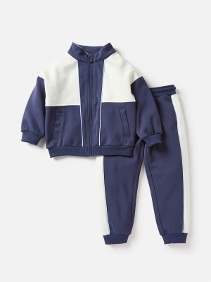 JUNIORS by Babyshop Boys Casual Jacket Track Pants(Blue)