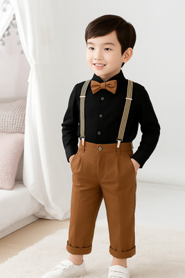 VARNIKA KIDS Baby Boys Party(Festive) Shirt Pant(BLACK)