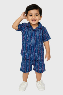Putchi Baby Boys Casual Top Pant(Indigo Blue)