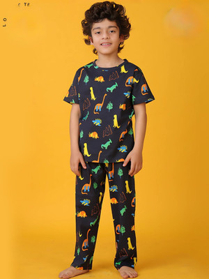 anthrilo Boys Casual Pyjama Pyjama(Dark Blue)
