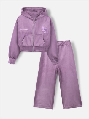 Nap Chief Girls Casual Sweatshirt Trouser(Light Purple)