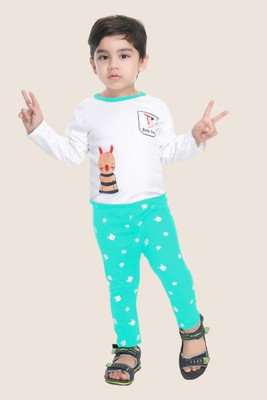 HENA TEXTILE Baby Boys Casual T-shirt Pant(GREEN)