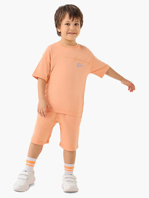 JUNIORS by Babyshop Boys Casual T-shirt Shorts(Orange)