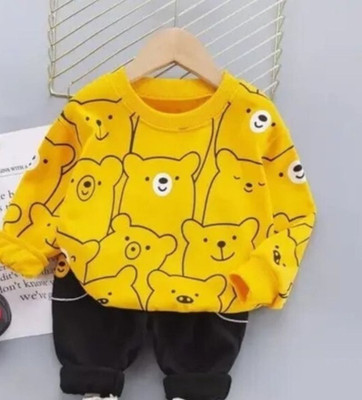 SRP COLLECTION Baby Boys & Baby Girls Casual T-shirt Pant(YELLOW)