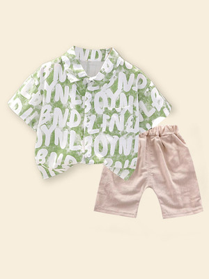 Sajavat Baby Boys Casual Shirt Shorts(BYD_GREEN_CHIKU_Green)