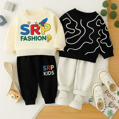 CALCUTTA FASHION Baby Boys & Baby Girls Casual Shirt Pant(BLACK_CREAM)