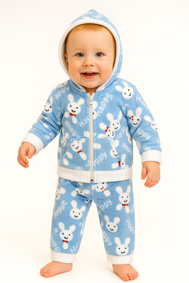 Fly Step Baby Boys & Baby Girls Casual Dress Pyjama(Blue)