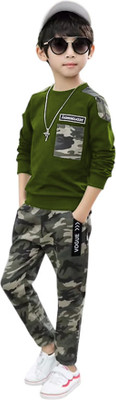 ANIKA CREATION Boys Casual T-shirt Pant(Green)