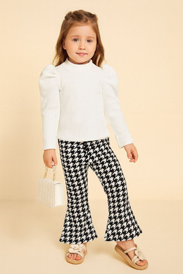 HouseOfCommon Baby Girls Party(Festive) Top Pant(White)