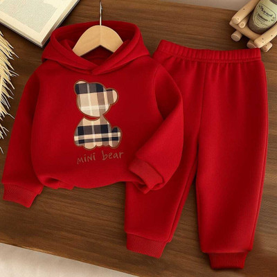 THEVIBRANT Baby Boys & Baby Girls Casual Sweatshirt Track Pants(RED)